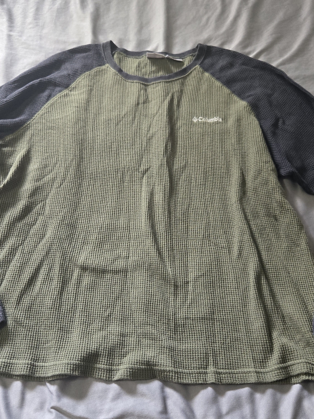Columbia Omni-Wick Waffle Knit Thermal Henley Shirt Mens Size XXL Long Sleeve